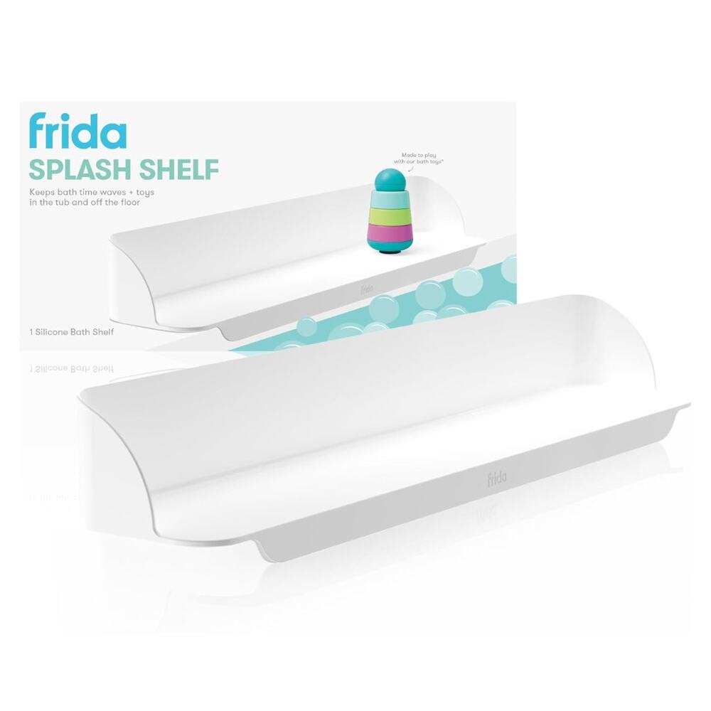Frida Baby Silicone Splash Tub Shelf, No Mess Shelf Barrier, Folds to Put Away
